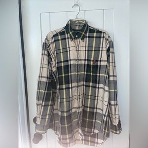 Ralph Lauren Golf Button Up Size L Green Yellow